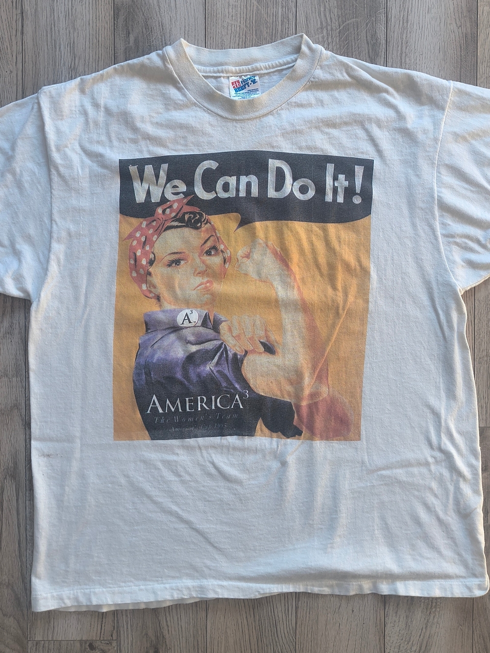 Hanes Vintage 1995 Women's Team Graphic 'We Can Do It!' Rosie The Riveter Tee